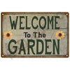 Vintage Garden Flower Rules Metal Sign